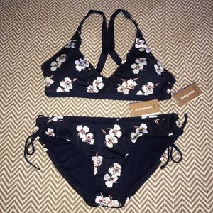 Patagonia Mariposa Navy Blue 2 piece bikini. NWT